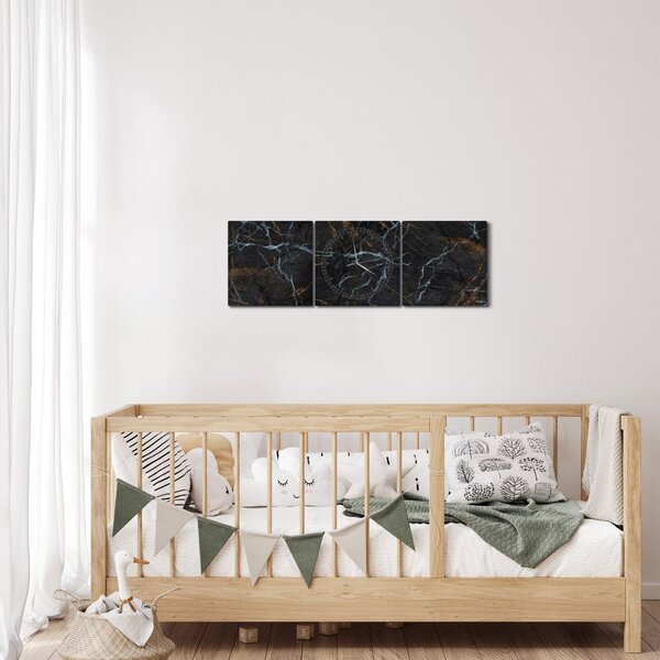 Kép - Fekete márvány (órával) (90x30 cm)
