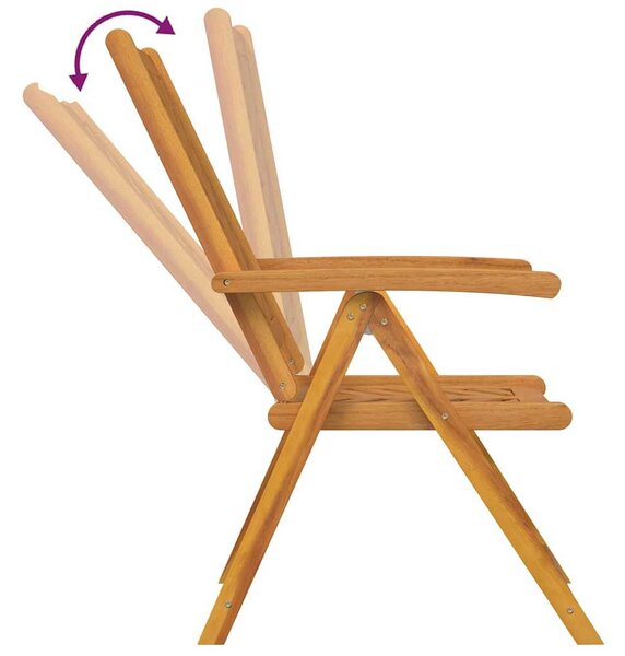 Kert étkező szett 3 pcs Barna Tömör Akácfa
