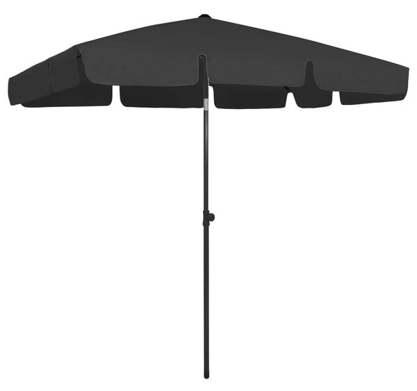 Fekete strandnapernyő 200 x 125 cm