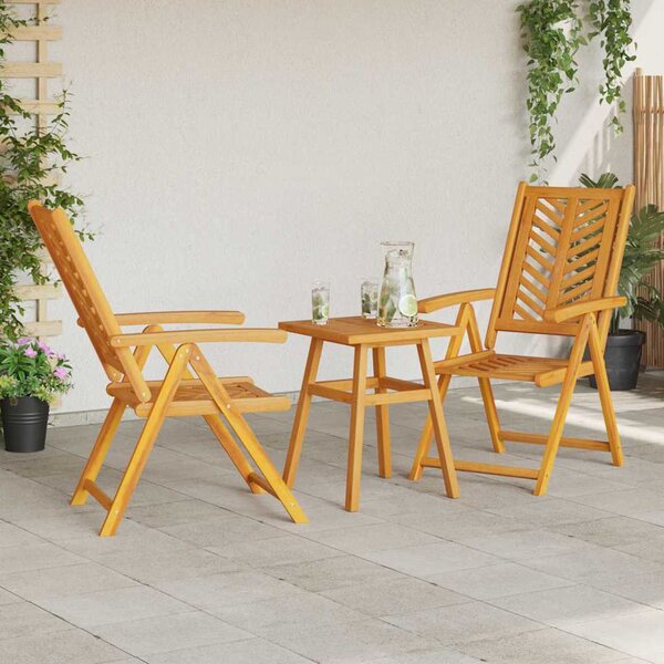 Kert étkező szett 3 pcs Barna Tömör Akácfa