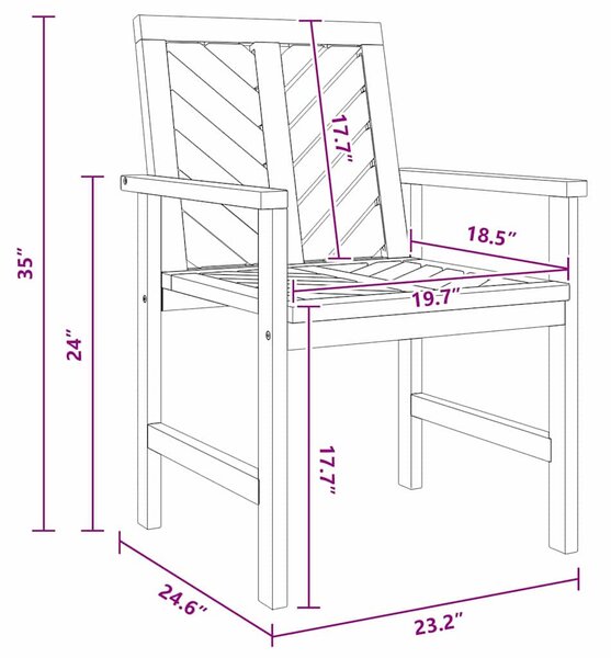 Étkezőszék 8 pcs Természetes 62,5 x 59 x 89 cm Tömör Akácfa
