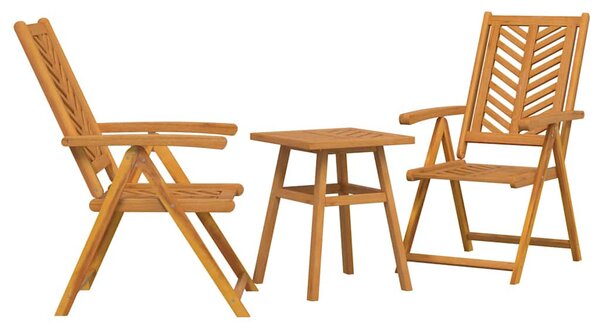 Kert étkező szett 3 pcs Barna Tömör Akácfa
