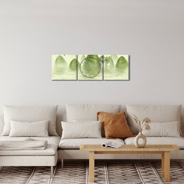 Kép - Zöld-hegyi völgy (órával) (90x30 cm)