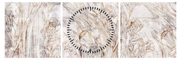 Kép - íriszek (órával) (90x30 cm)