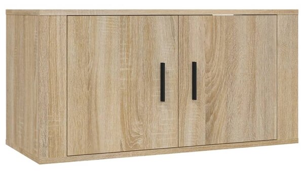 3 db sonoma tölgy színű fali TV-szekrény 80 x 34,5 x 40 cm