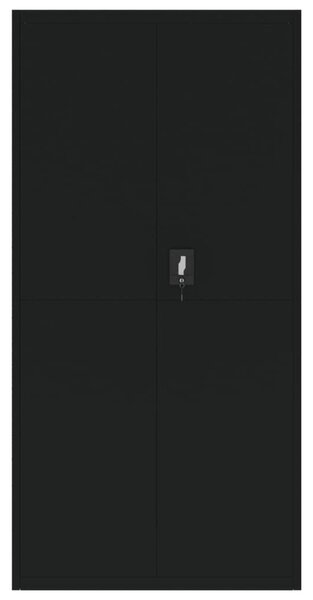 Fekete acél irattartó szekrény 90x40x180 cm