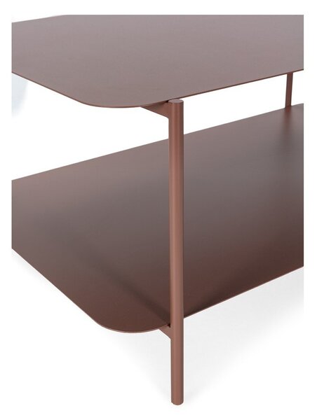 Terrakotta színű fém dohányzóasztal 58x90 cm Beatrix – MOME