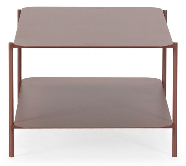Terrakotta színű fém dohányzóasztal 58x90 cm Beatrix – MOME