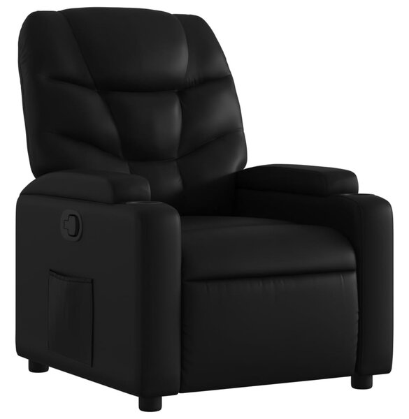 Fekete műbőr relaxfotel