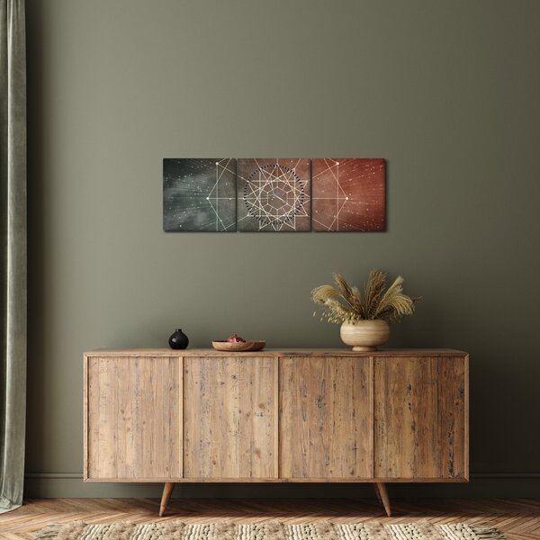 Kép - Kozmikus dodekagram (órával) (90x30 cm)