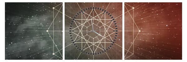 Kép - Kozmikus dodekagram (órával) (90x30 cm)