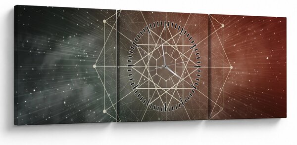 Kép - Kozmikus dodekagram (órával) (90x30 cm)