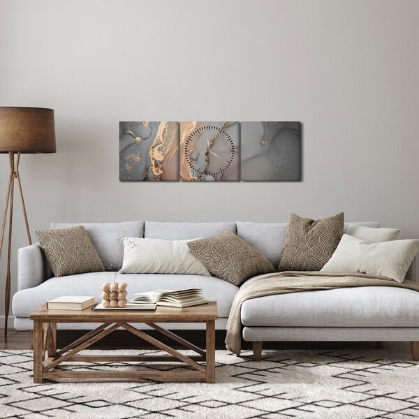 Kép - Szürke-arany márvány (órával) (90x30 cm)