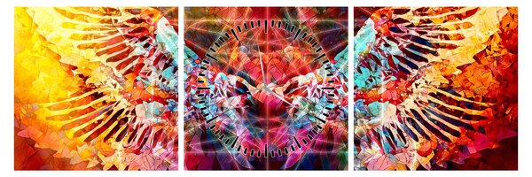 Kép - Merkaba szárnyakkal, absztrakció (órával) (90x30 cm)