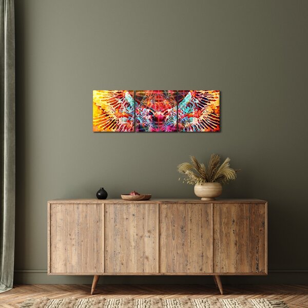 Kép - Merkaba szárnyakkal, absztrakció (órával) (90x30 cm)