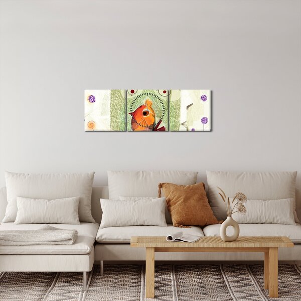 Kép - Egy madár lelke (órával) (90x30 cm)