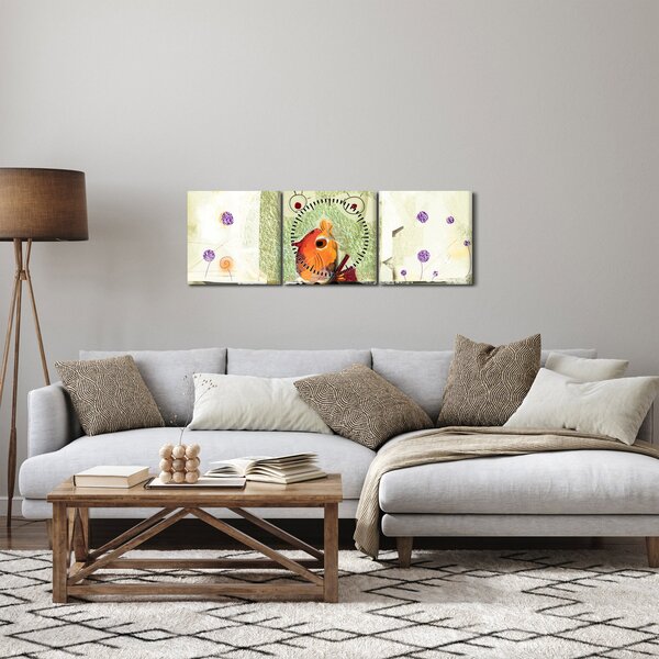 Kép - Egy madár lelke (órával) (90x30 cm)