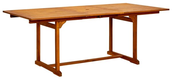 Tömör akácfa kerti étkezőasztal (150-200) x 100 x 75 cm