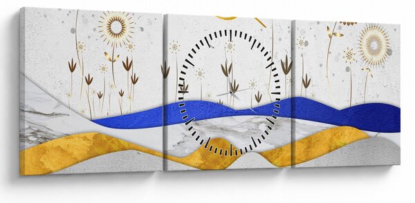 Kép - Arany hegyek (órával) (90x30 cm)