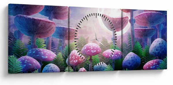Kép - Gomba teliholdkor, grafika (órával) (90x30 cm)