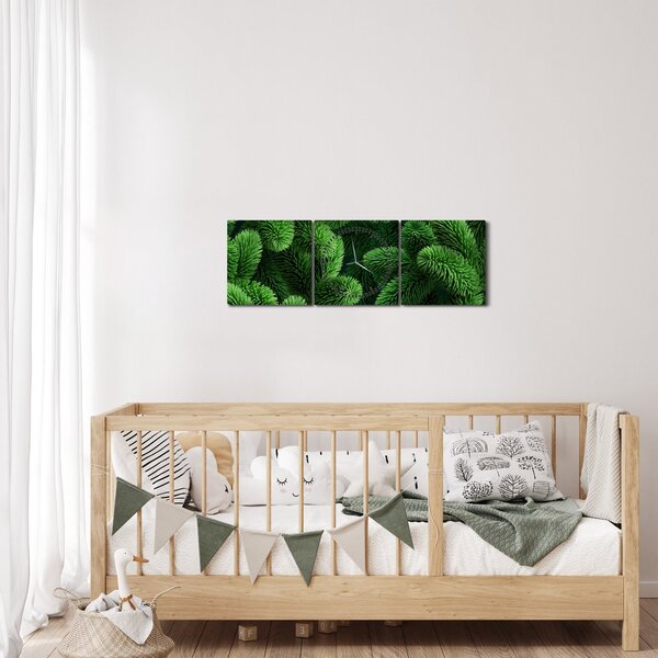 Kép - Tűlevelű gallyak (órával) (90x30 cm)