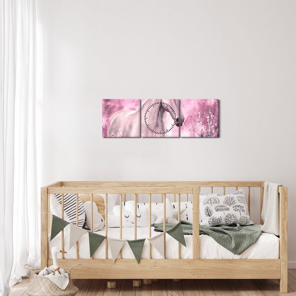 Kép - Festett ló (órával) (90x30 cm)