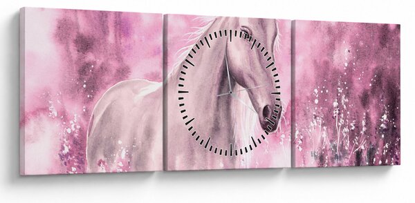 Kép - Festett ló (órával) (90x30 cm)