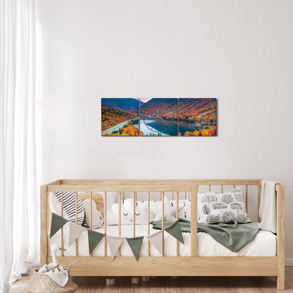 Kép - White Mountain, New Hampshire, USA (órával) (90x30 cm)