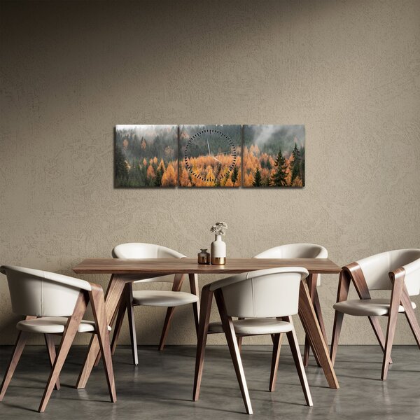 Kép - őszi erdő (órával) (90x30 cm)