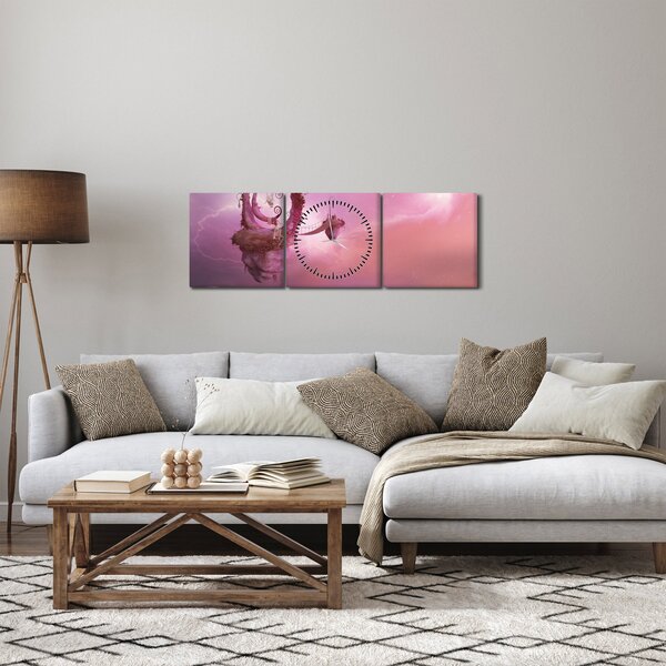 Kép - Tündér egy lebegő szigeten (órával) (90x30 cm)