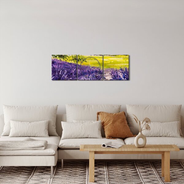 Kép - Provence, franciaország, olajfestmény (órával) (90x30 cm)
