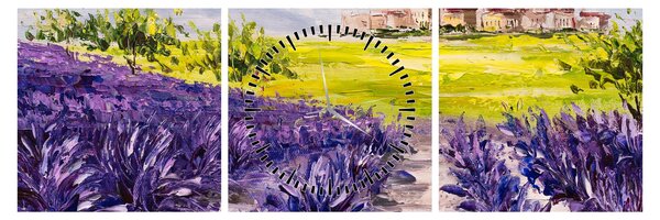 Kép - Provence, franciaország, olajfestmény (órával) (90x30 cm)
