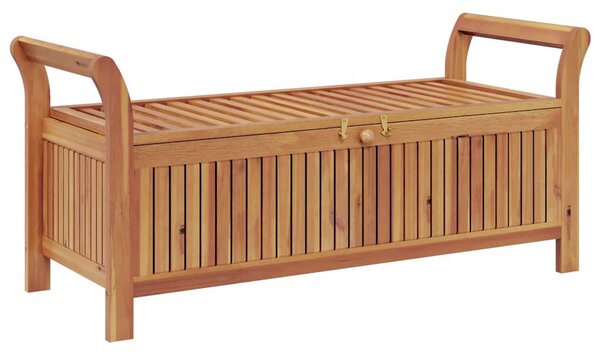 Tömör akácfa tárolópad párnával 126 cm