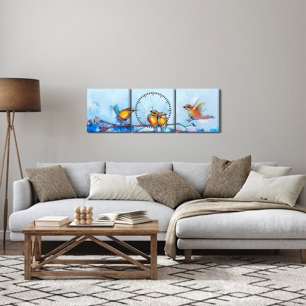 Kép - A természet ébredése (órával) (90x30 cm)