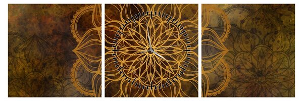 Kép - Az öröm mandala (órával) (90x30 cm)