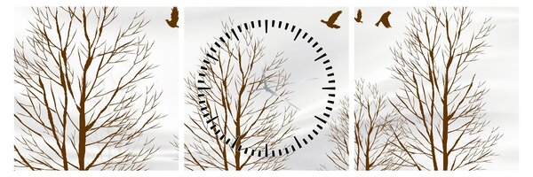 Kép - szarvas folyóelőtt (órával) (90x30 cm)