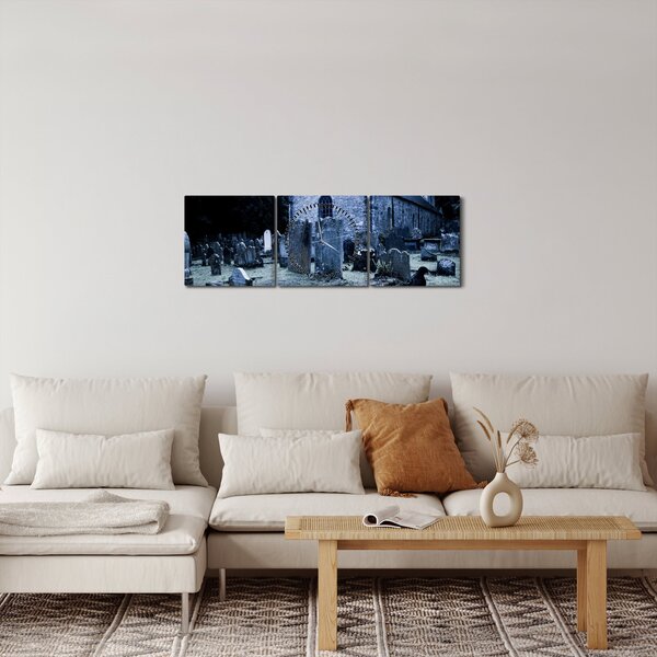Kép - sötét éjszaka (órával) (90x30 cm)