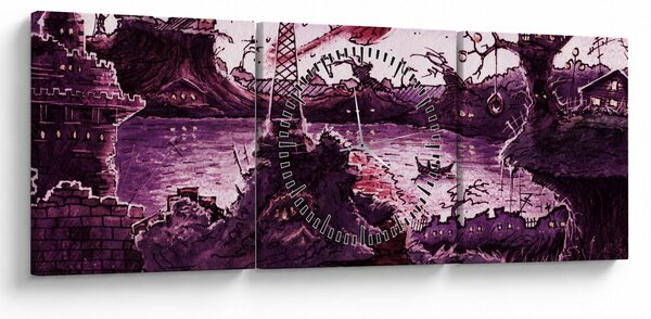 Kép - Elvarázsolt falu (órával) (90x30 cm)