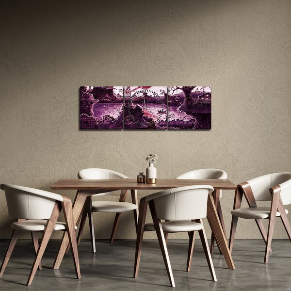 Kép - Elvarázsolt falu (órával) (90x30 cm)