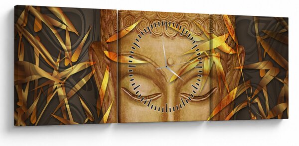 Kép - arany Buddha (órával) (90x30 cm)