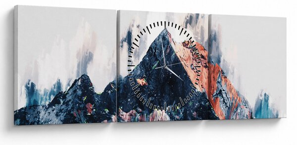 Kép - Absztrakt hegy (órával) (90x30 cm)