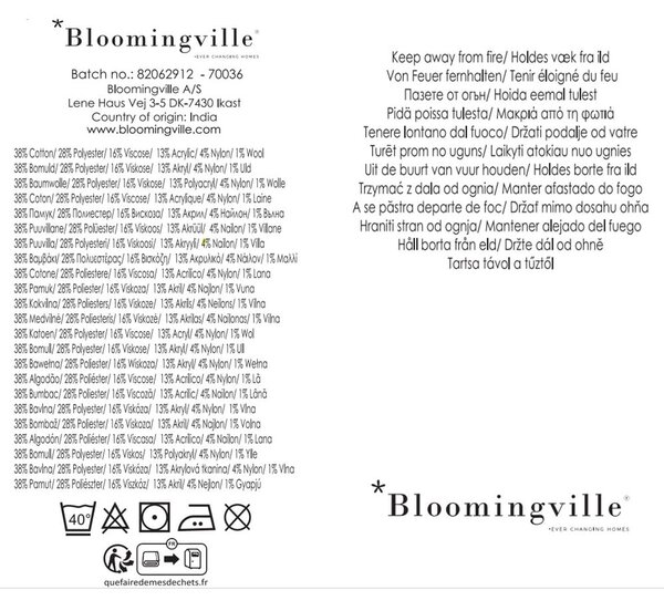 Barna újrahasznosított pamut takaró 130x160 cm Eydis – Bloomingville