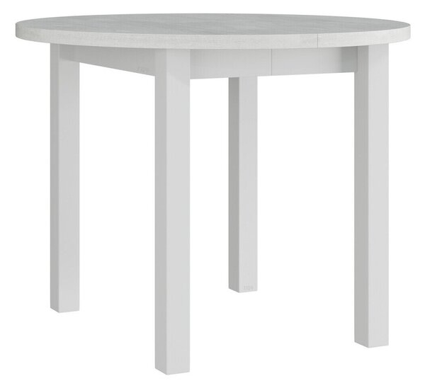 Asztal Victorville 357, Fehér, 76cm, Hosszabbíthatóság, Laminált forgácslap, Váz anyaga