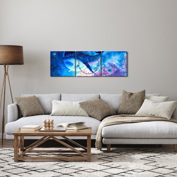 Kép - Űrbálna (órával) (90x30 cm)