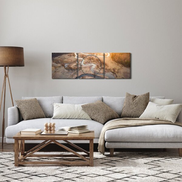 Kép - Hajnal a kanyarulaton (órával) (90x30 cm)
