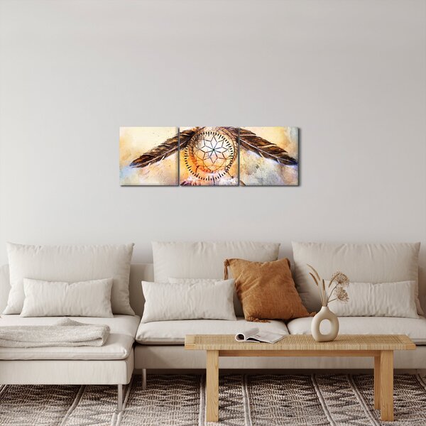 Kép - Álomfogó tollas (órával) (90x30 cm)