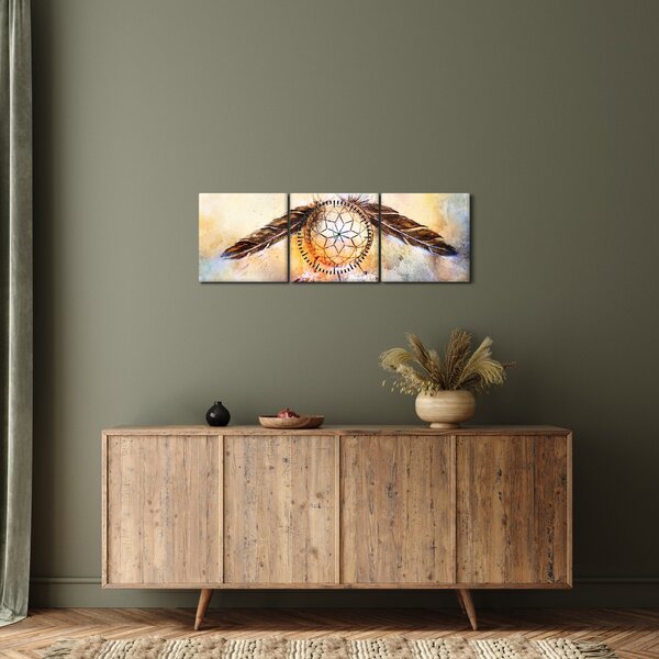 Kép - Álomfogó tollas (órával) (90x30 cm)