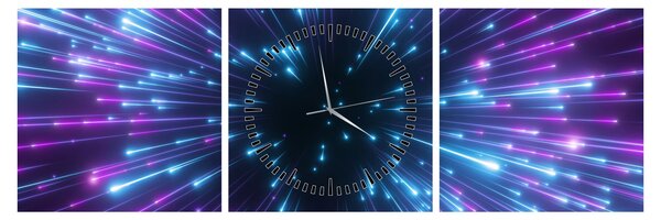 Kép - Neon tér (órával) (90x30 cm)