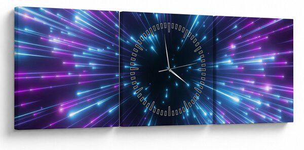 Kép - Neon tér (órával) (90x30 cm)