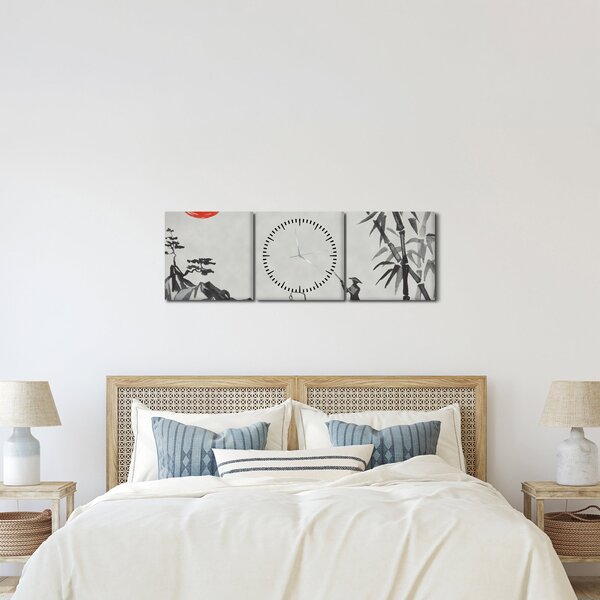 Kép - Fuji-hegy (órával) (90x30 cm)
